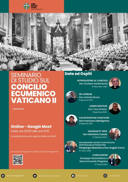 L’Azione Cattolica - Diocesi Nardò-Gallipoli propone un cammino sul Concilio Vat...